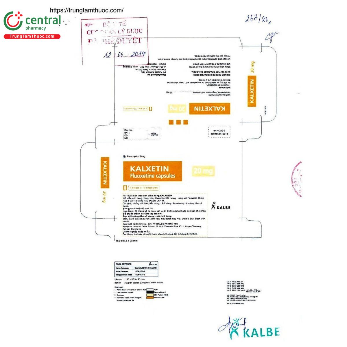 kalxetin 20mg 3 S7162