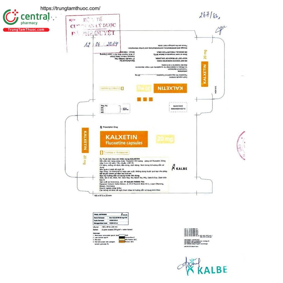 kalxetin 20mg 4 S7064