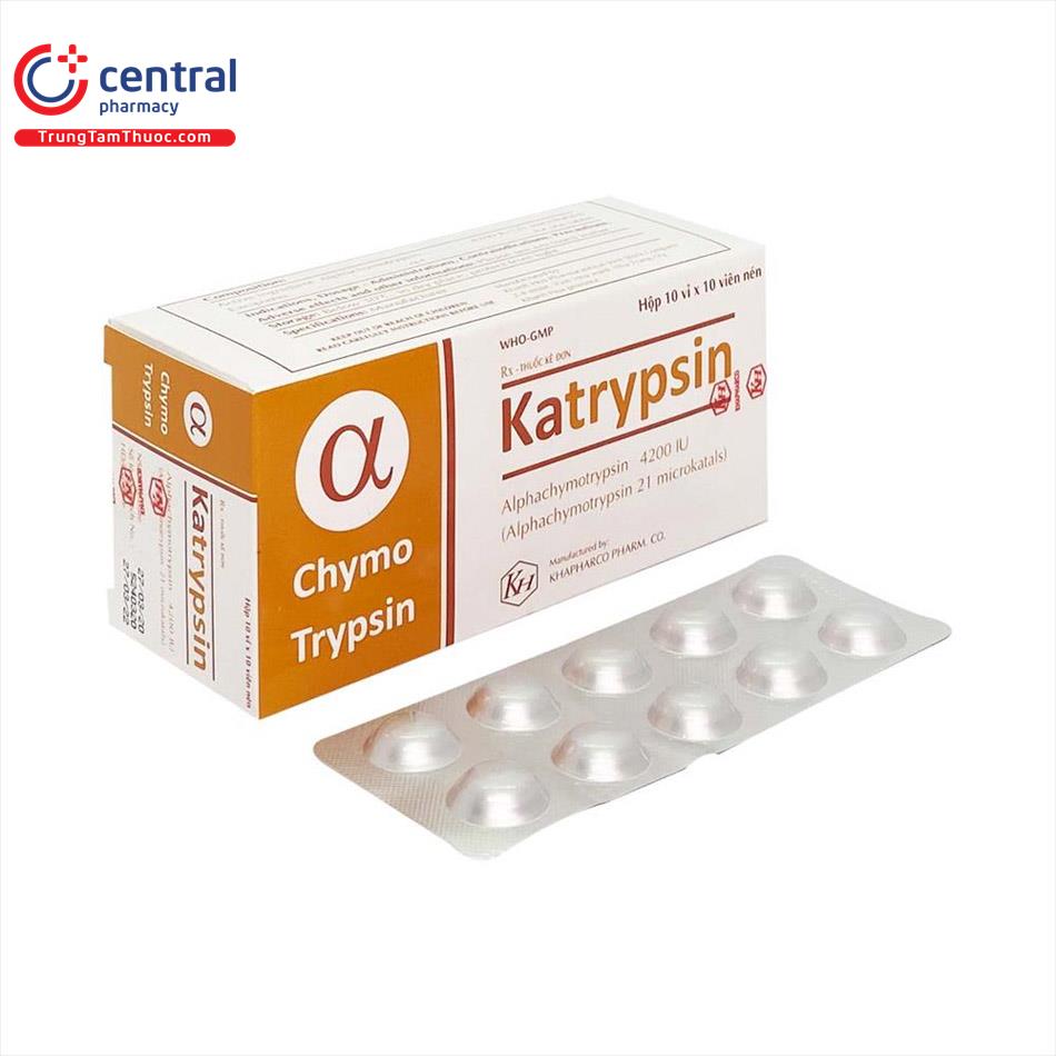 [CHÍNH HÃNG] Thuốc Katrypsin 4200 IU - chống phù nề