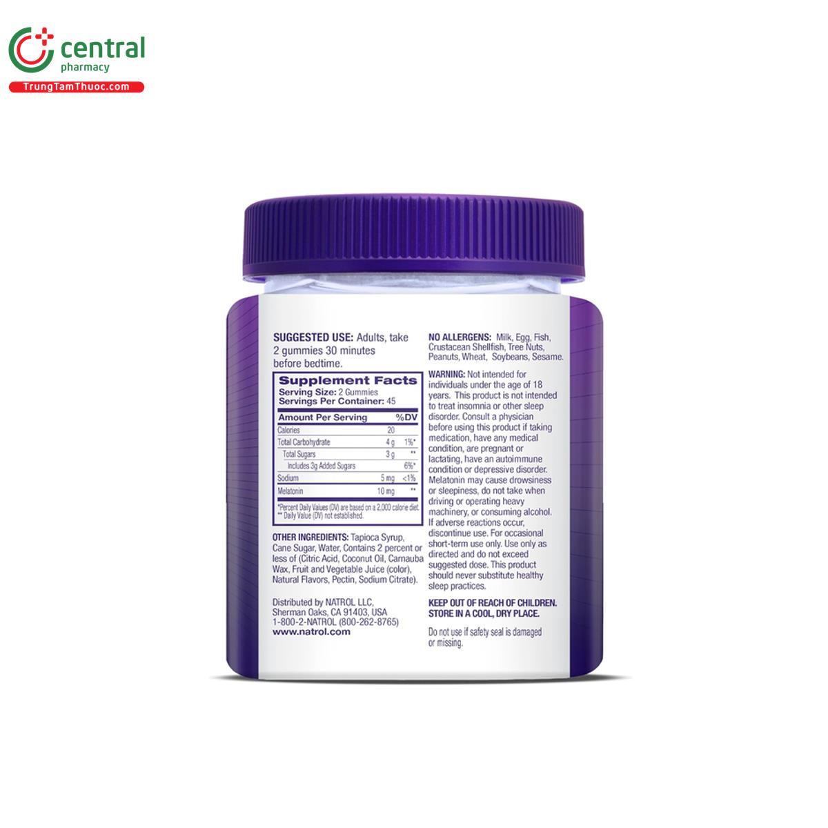 keo ngu natrol melatonin 10mg 3 M5431