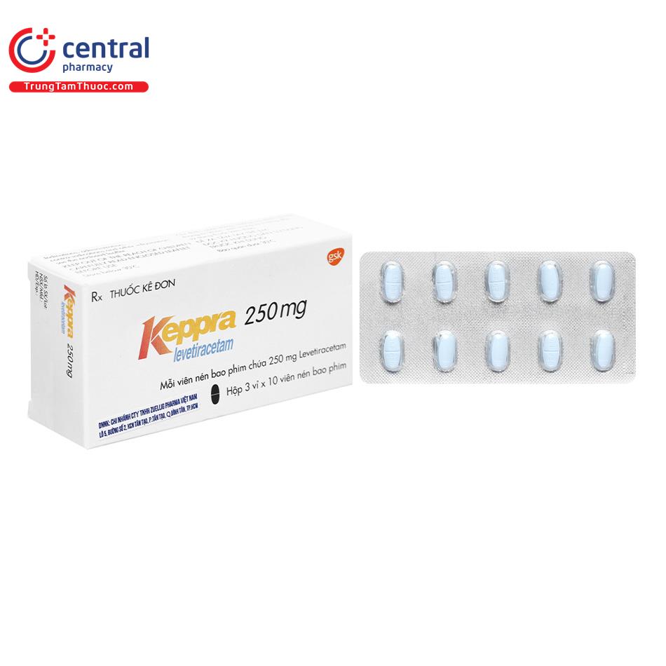 [CHÍNH HÃNG] Thuốc Keppra 250mg điều trị động kinh