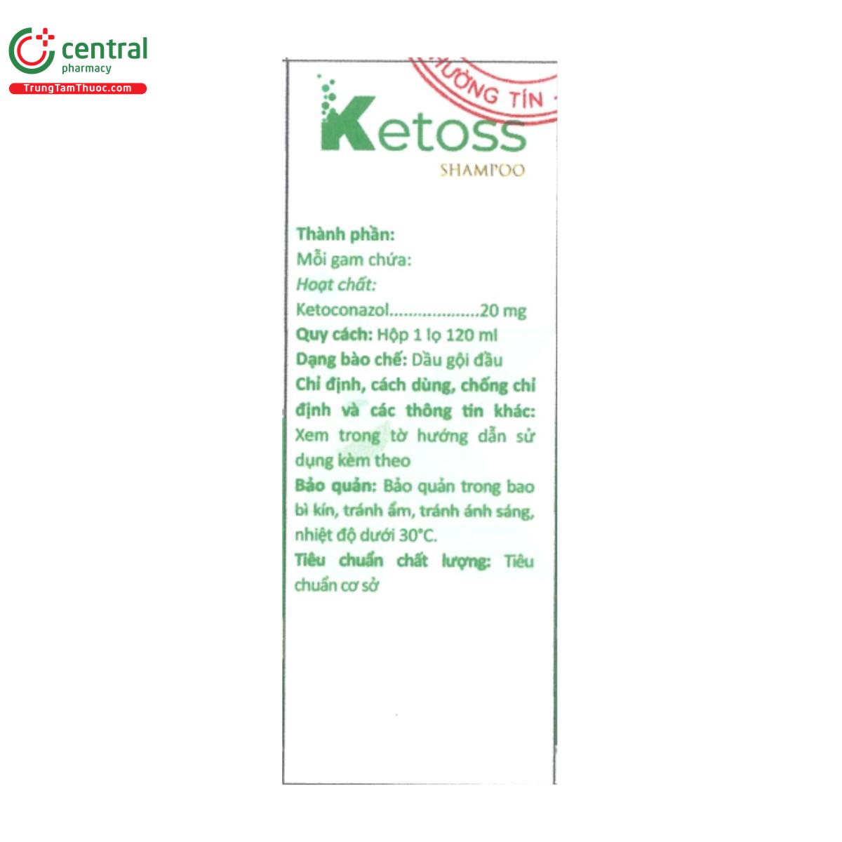 ketoss shampoo 2 2 D1362