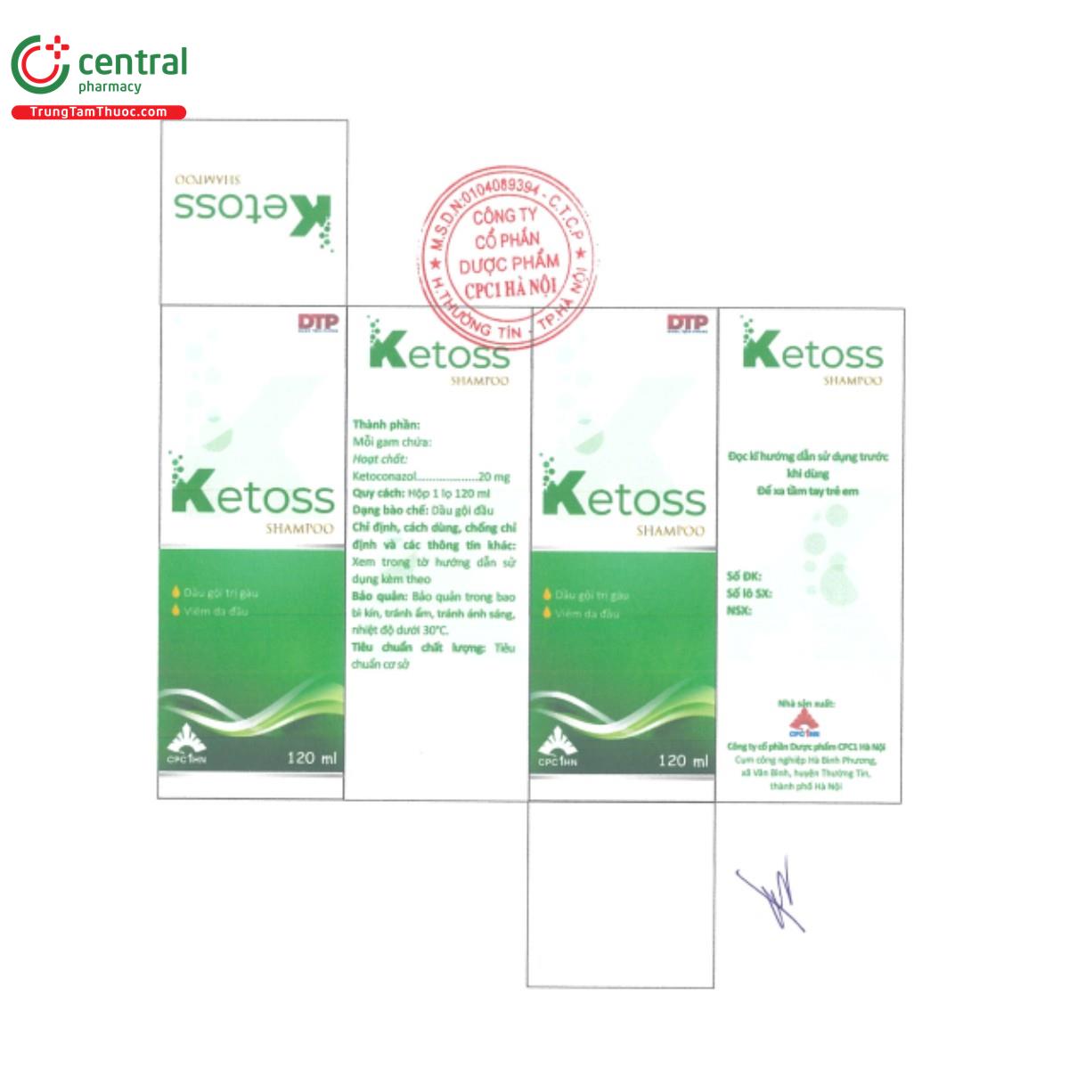 ketoss shampoo 2 4 L4088