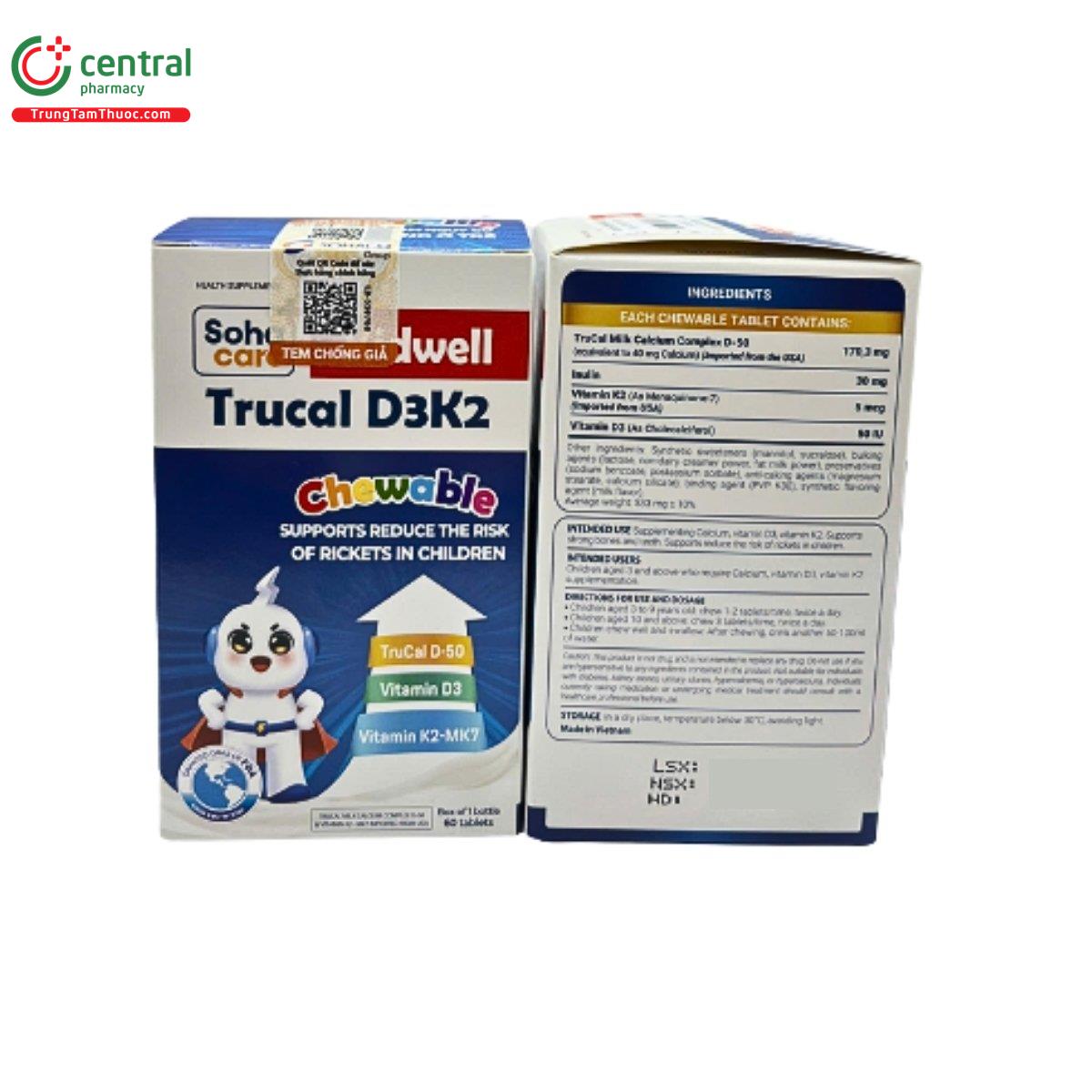 kidwell trucal d3k2 chewable 3 D1654 kidwell trucal d3k2 chewable 3 D1654