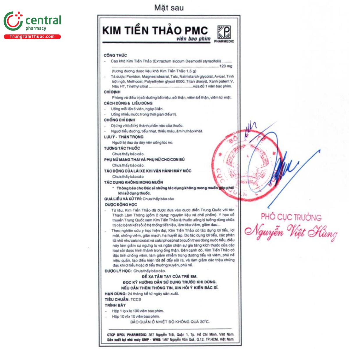 kim tien thao pmc 1 M5874 kim tien thao pmc 1 M5874