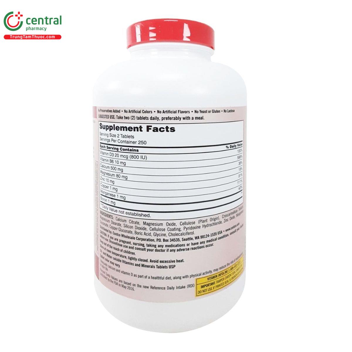 kirkland calcium citrate magnesium and zinc 3 N5434