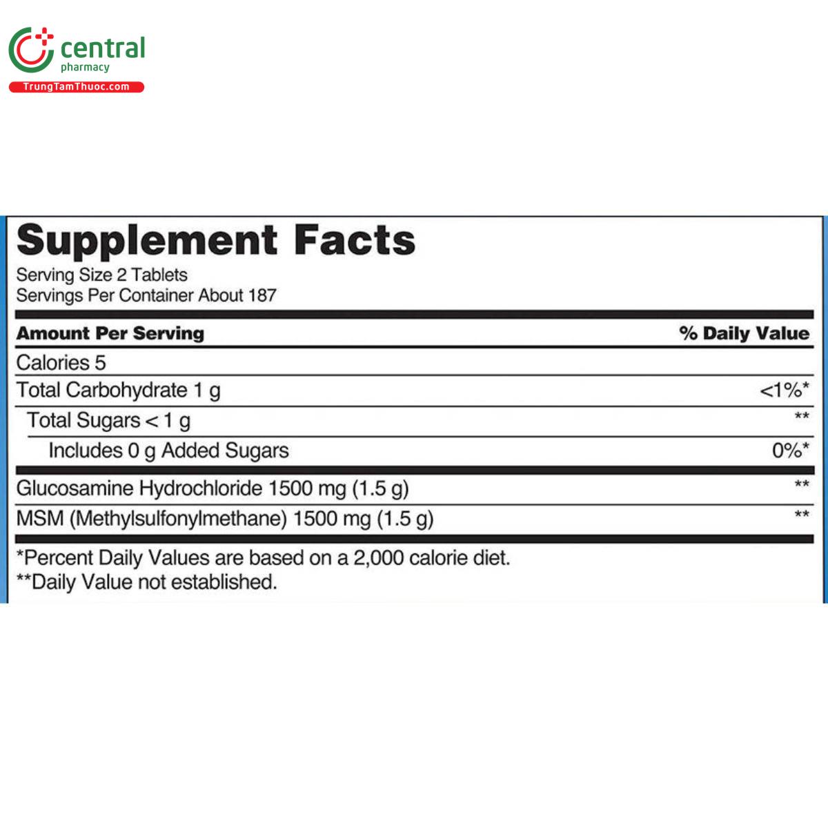 kirkland glucosamine 1500mg 5 I3412