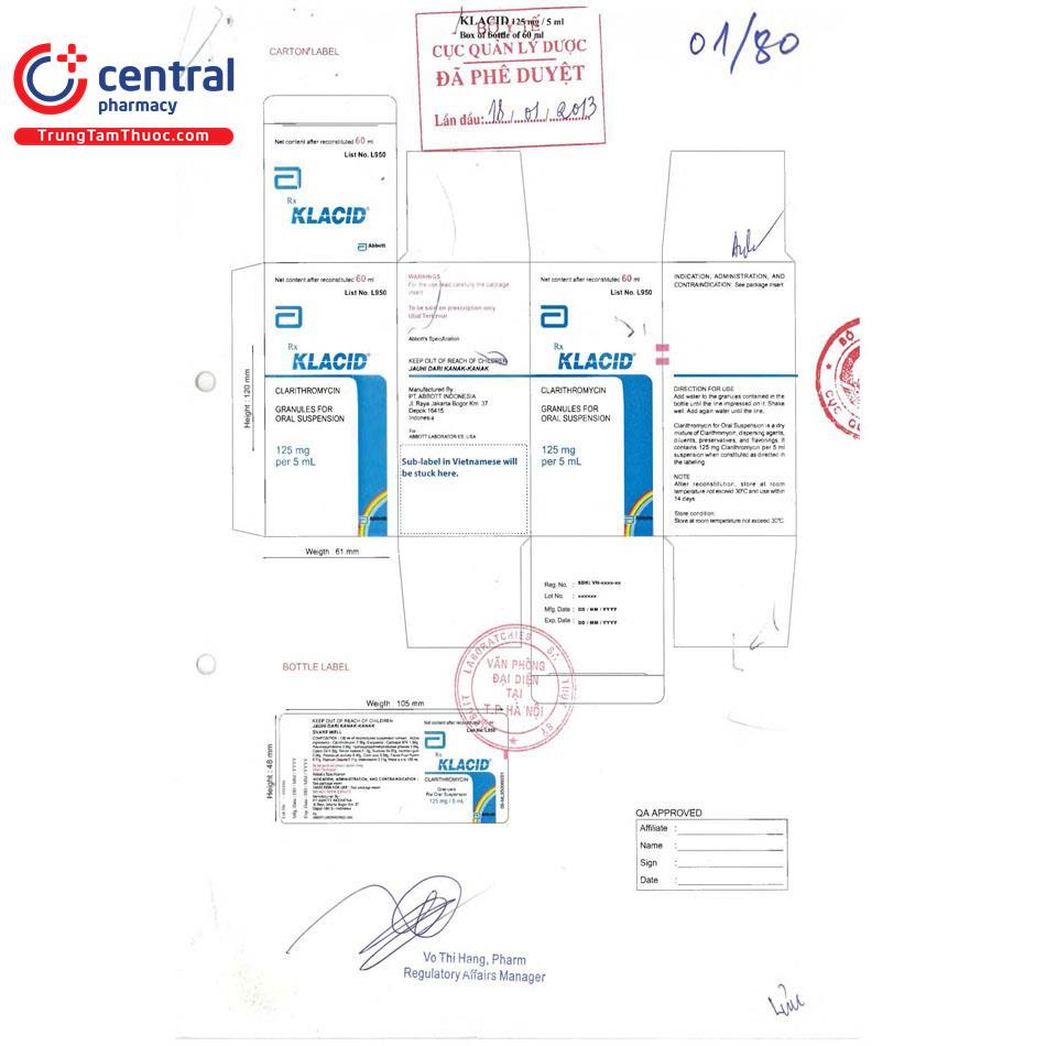 klacid 125mg 5ml 12 P6804