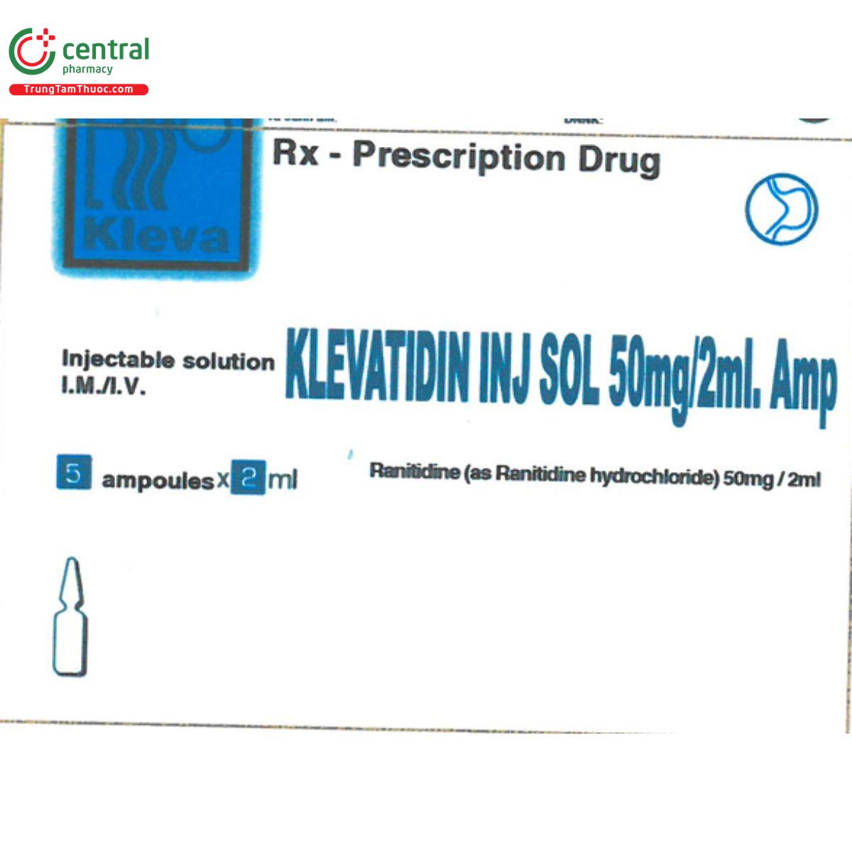 klevatidin inj sol 50mg 2ml amp 7 V8574 klevatidin inj sol 50mg 2ml amp 7 V8574