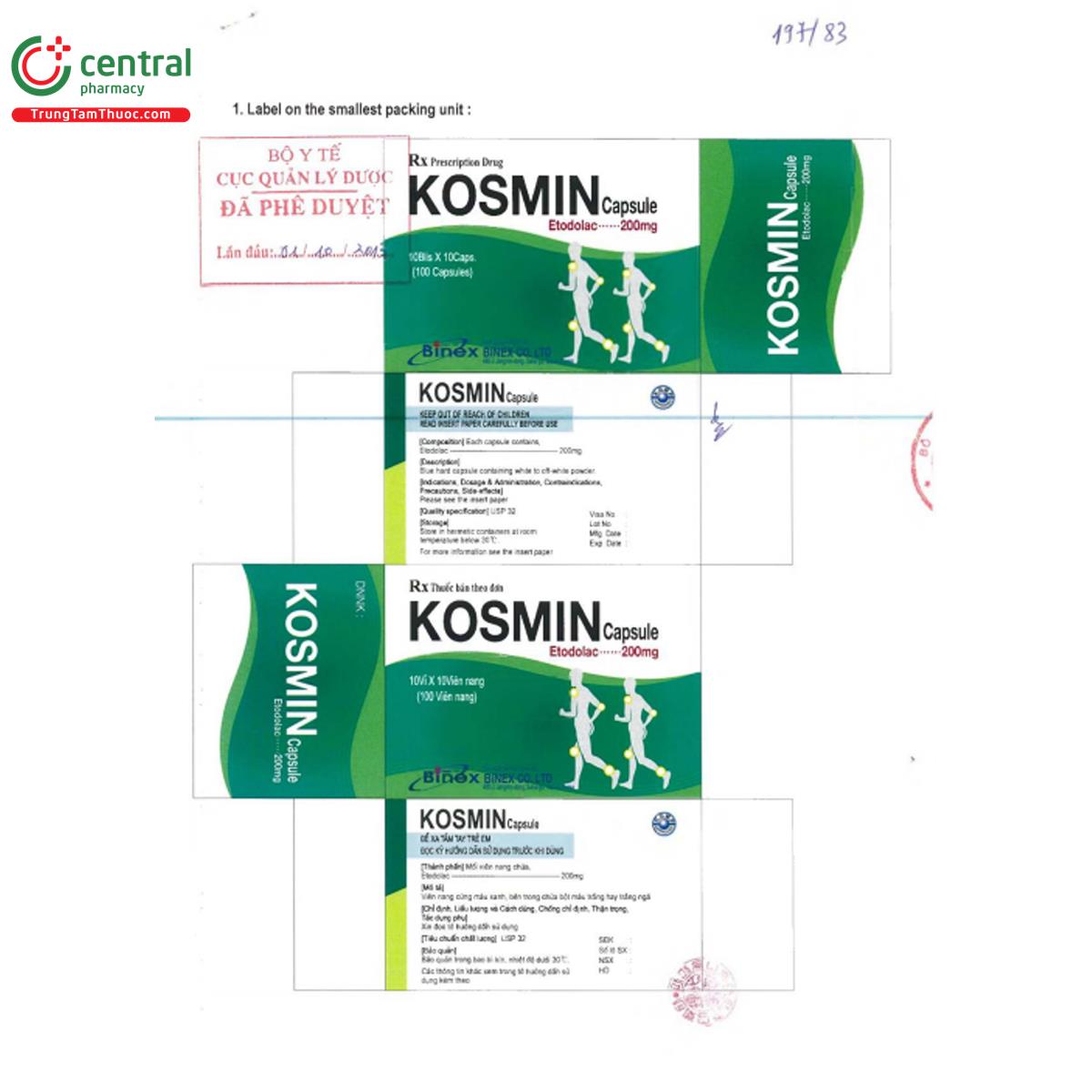 kosmin 200mg 3 C0338 kosmin 200mg 3 C0338