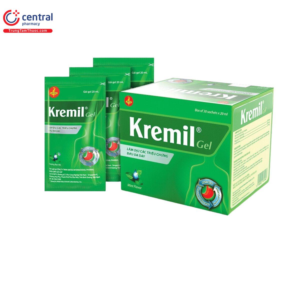 Thuốc Kremil Gel làm dịu các triệu chứng đau dạ dày, giảm ợ chua