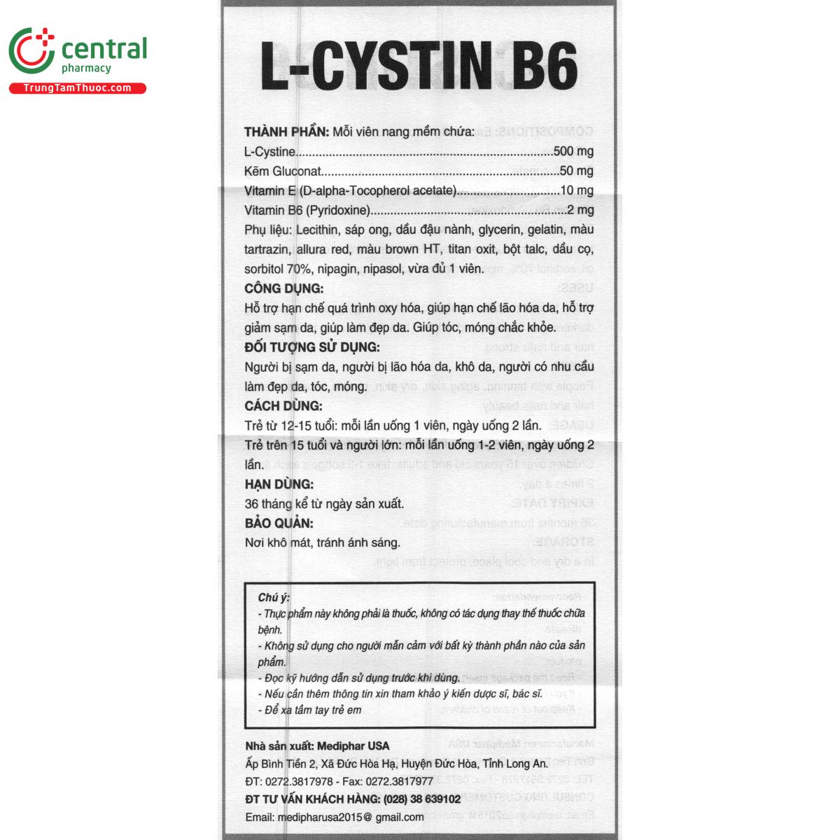 l cystin b6 8 U8124