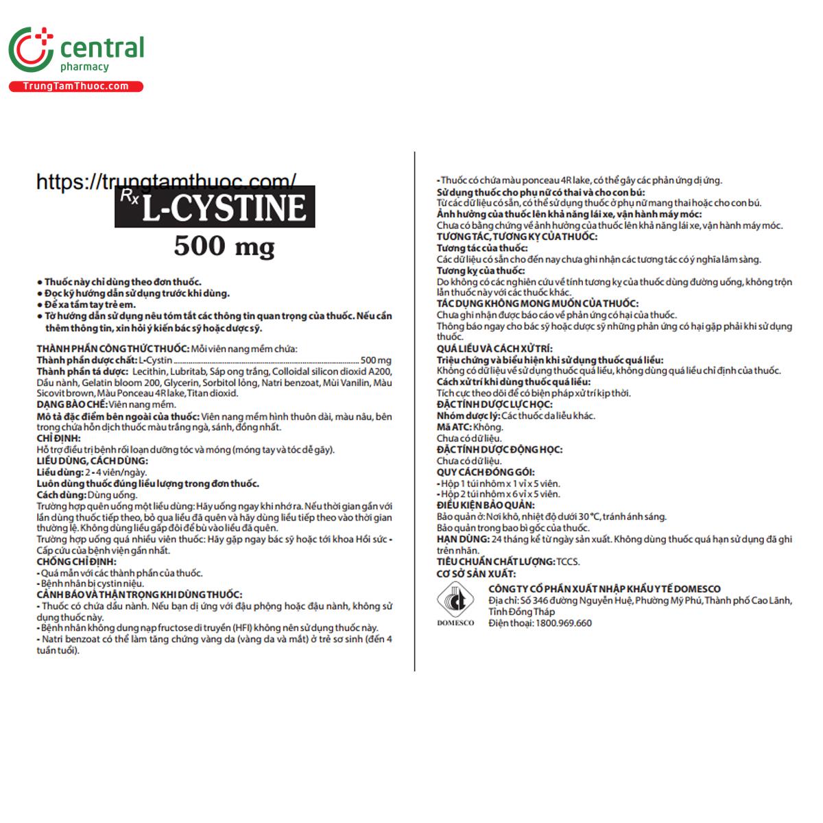 l cystine 500mg domesco 7 J4000