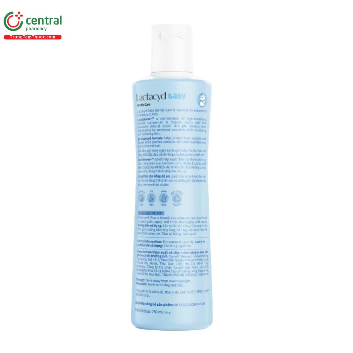lactacyd baby gentle care chai 250ml 2 C1027