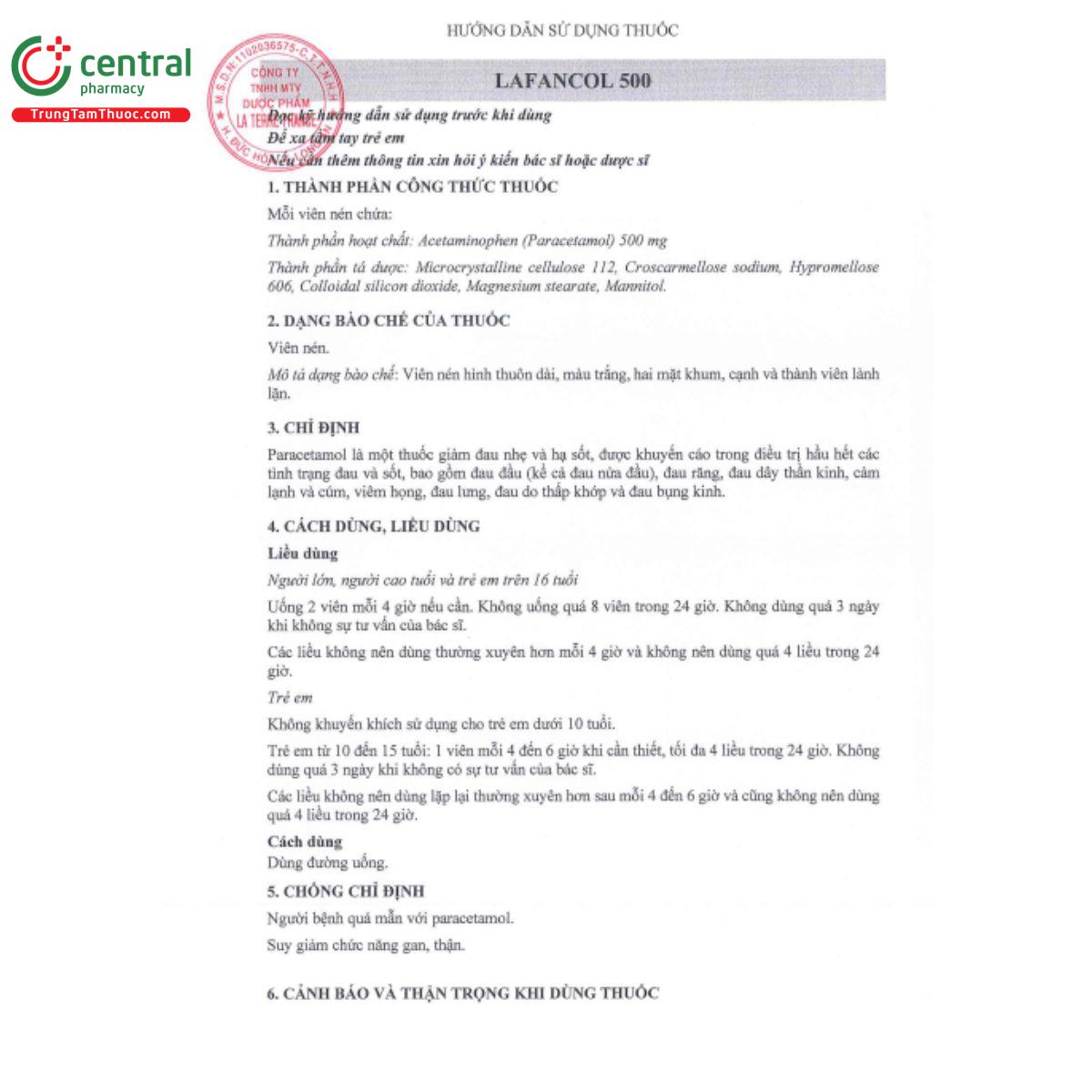 lafancol 500mg 4 V8727