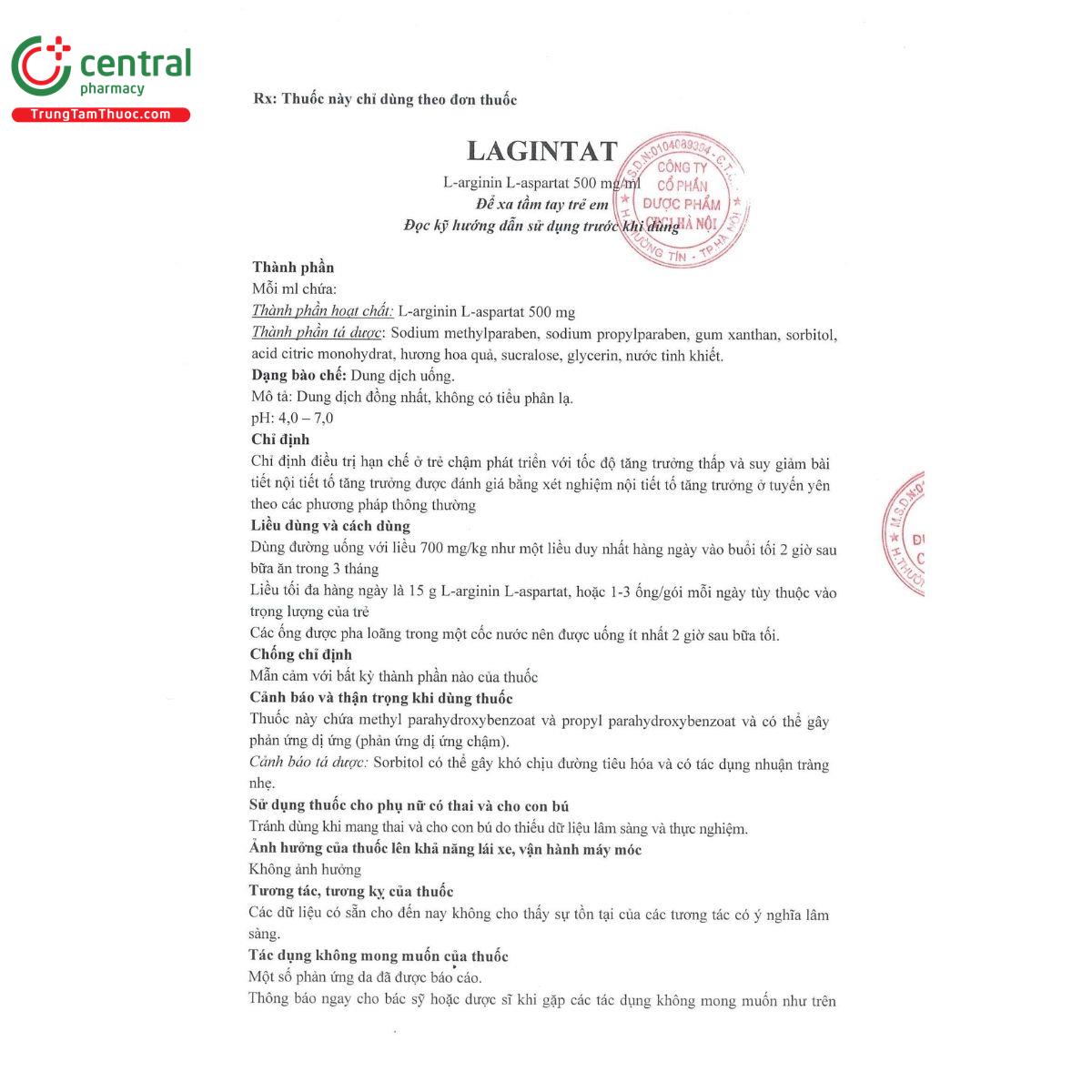 lagintat 500mg ml 9 O5333 lagintat 500mg ml 9 O5333