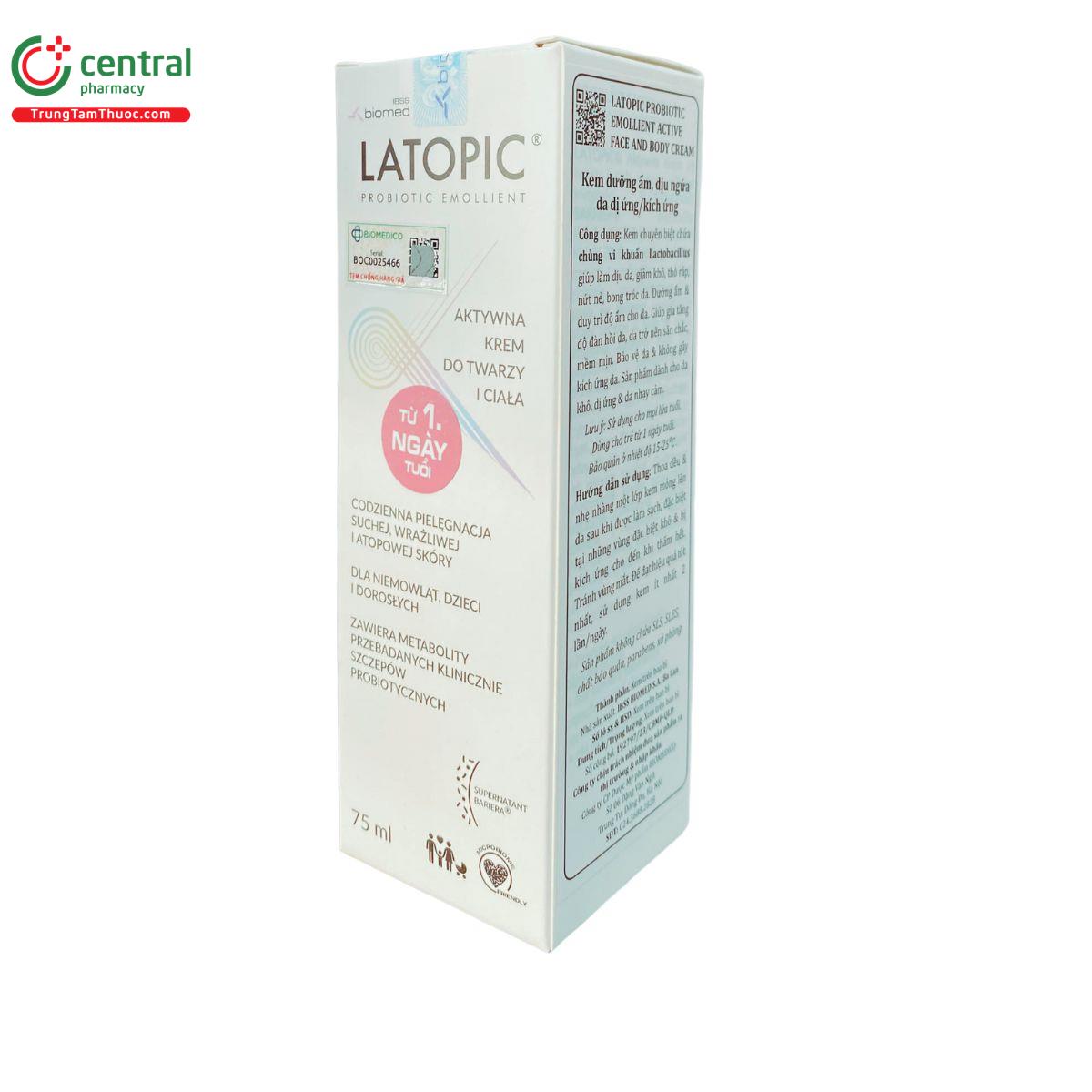 latopic face and body cream 75ml 6 M5502