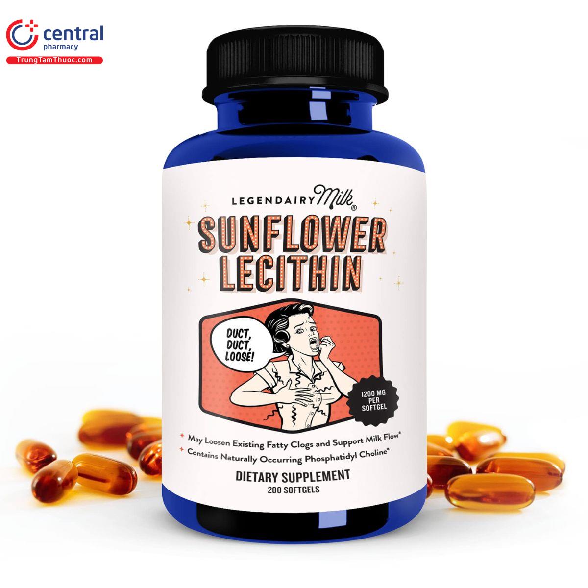 Thuốc Legendairy Milk Sunflower Lecithin giảm vón cục gây tắc tia sữa