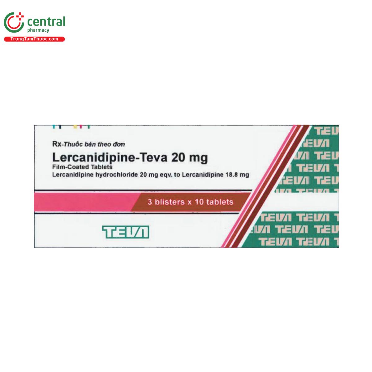 lercanidipine teva 20mg 1 H3807 lercanidipine teva 20mg 1 H3807