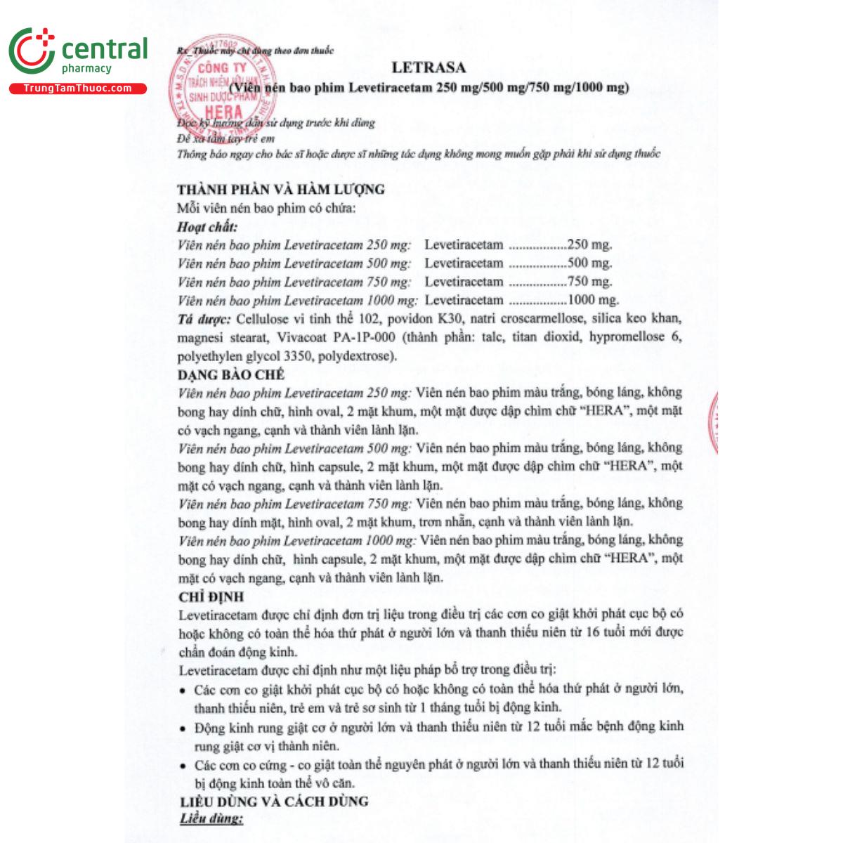 letrasa 750mg 4 J4738