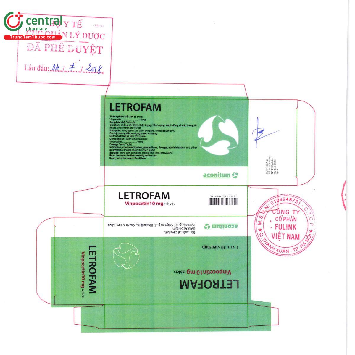 letrofam 10mg 1 D1314