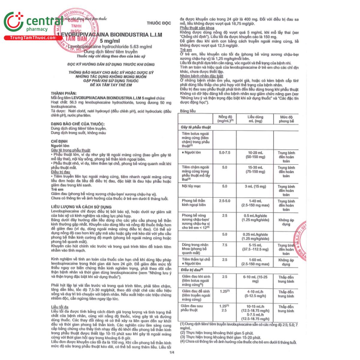 levobupivacaina bioindustria lim 5mg ml 3 B0560 levobupivacaina bioindustria lim 5mg ml 3 B0560