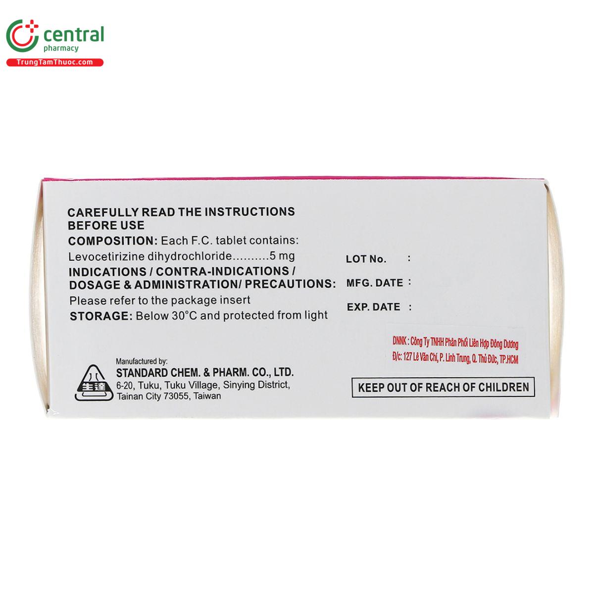 levocozate fc tablets 5mg 5 A0865