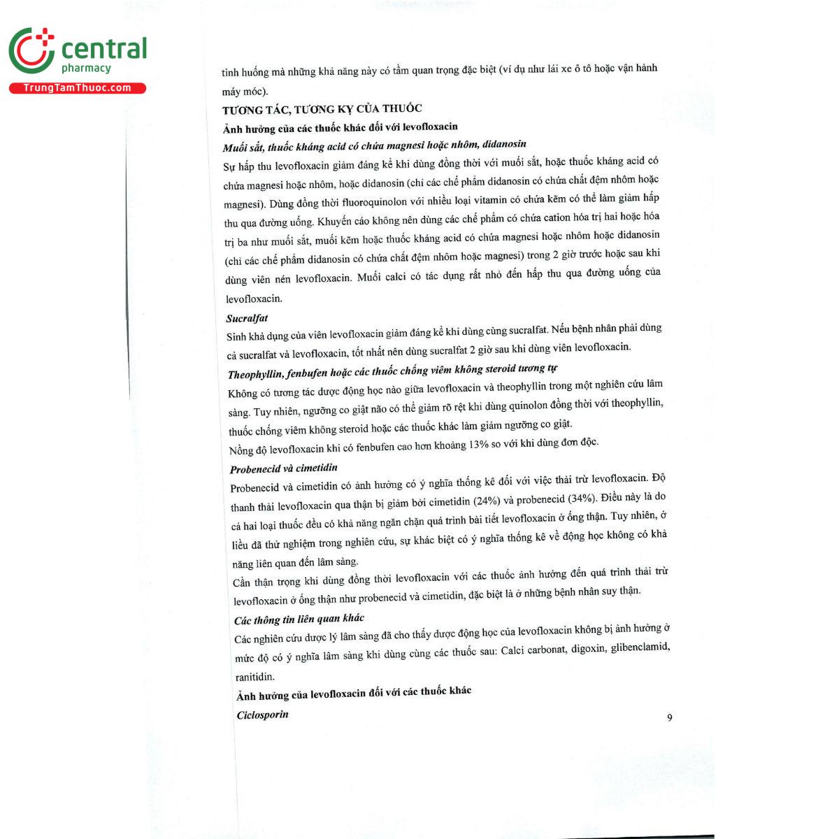 levofloxacin 500mg kingphar 12 S7507