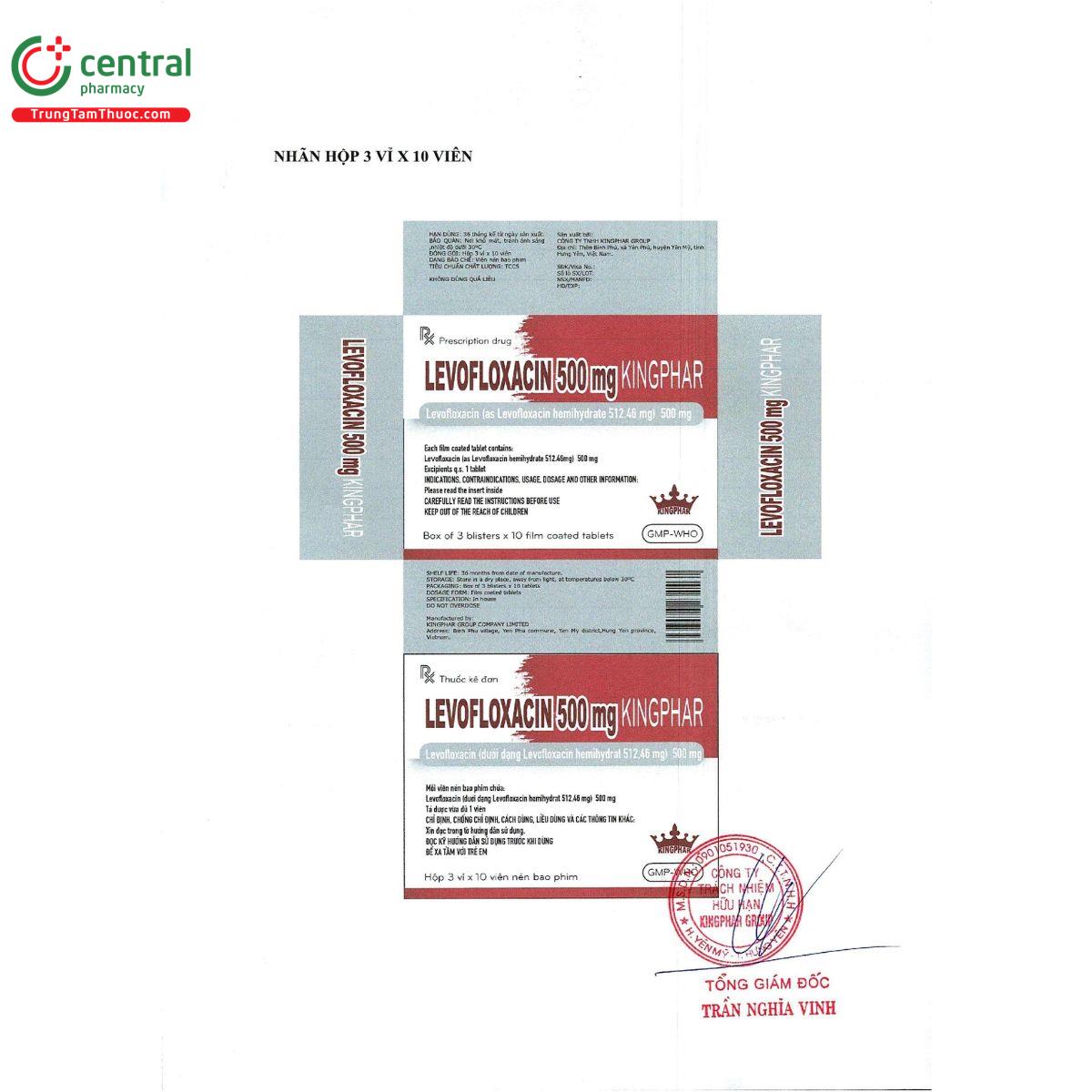 levofloxacin 500mg kingphar 2 K4651