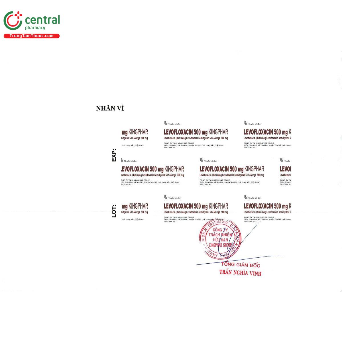 levofloxacin 500mg kingphar 3 M4638