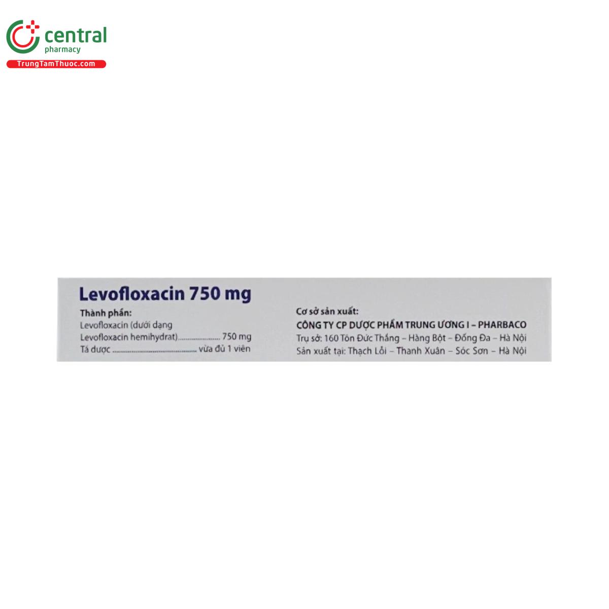 levofloxacin 750 pharbaco 4 I3122