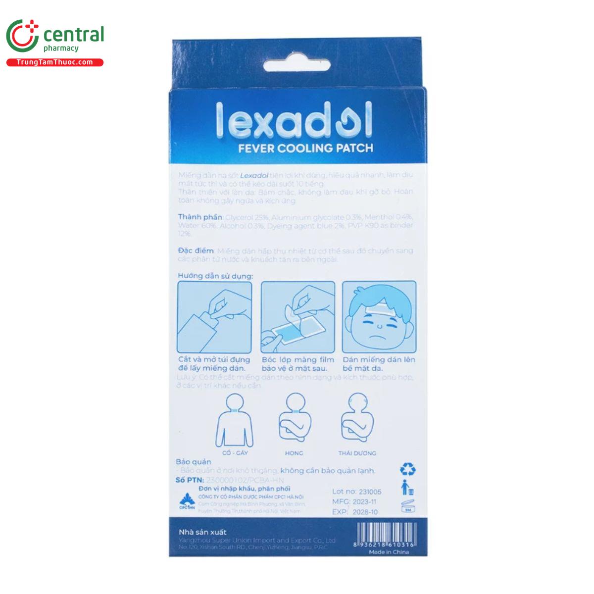 lexadol cooling gel patch 3 H3304