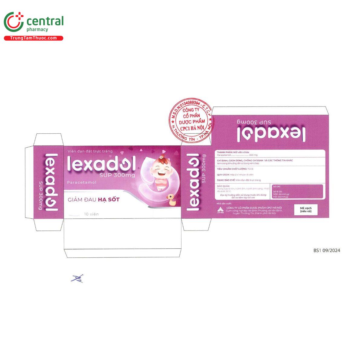 lexadol sup 300mg 1 E1220