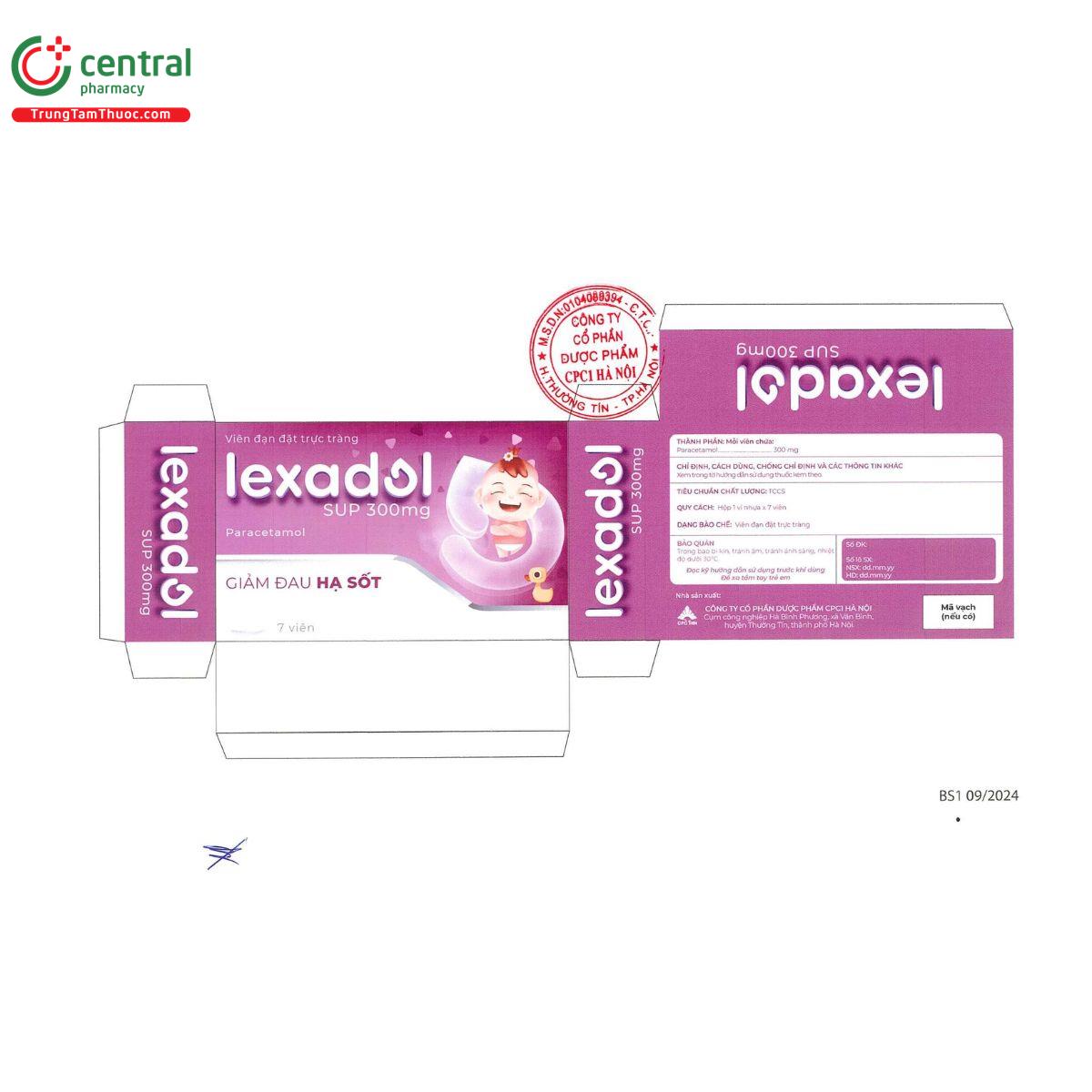 lexadol sup 300mg I3542