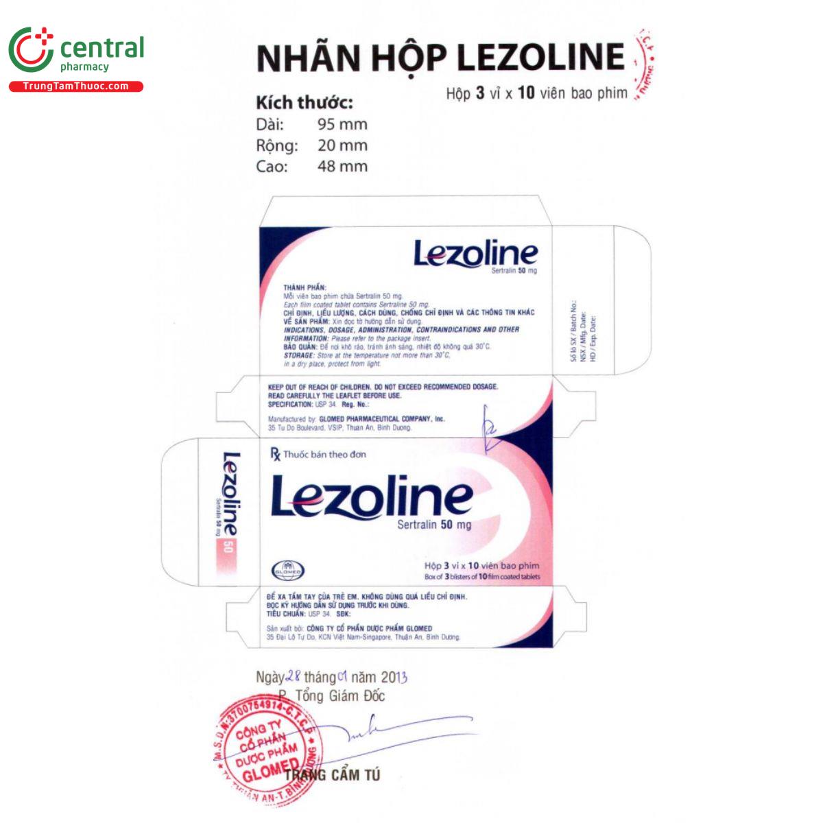 lezoline 50mg 3 U8727