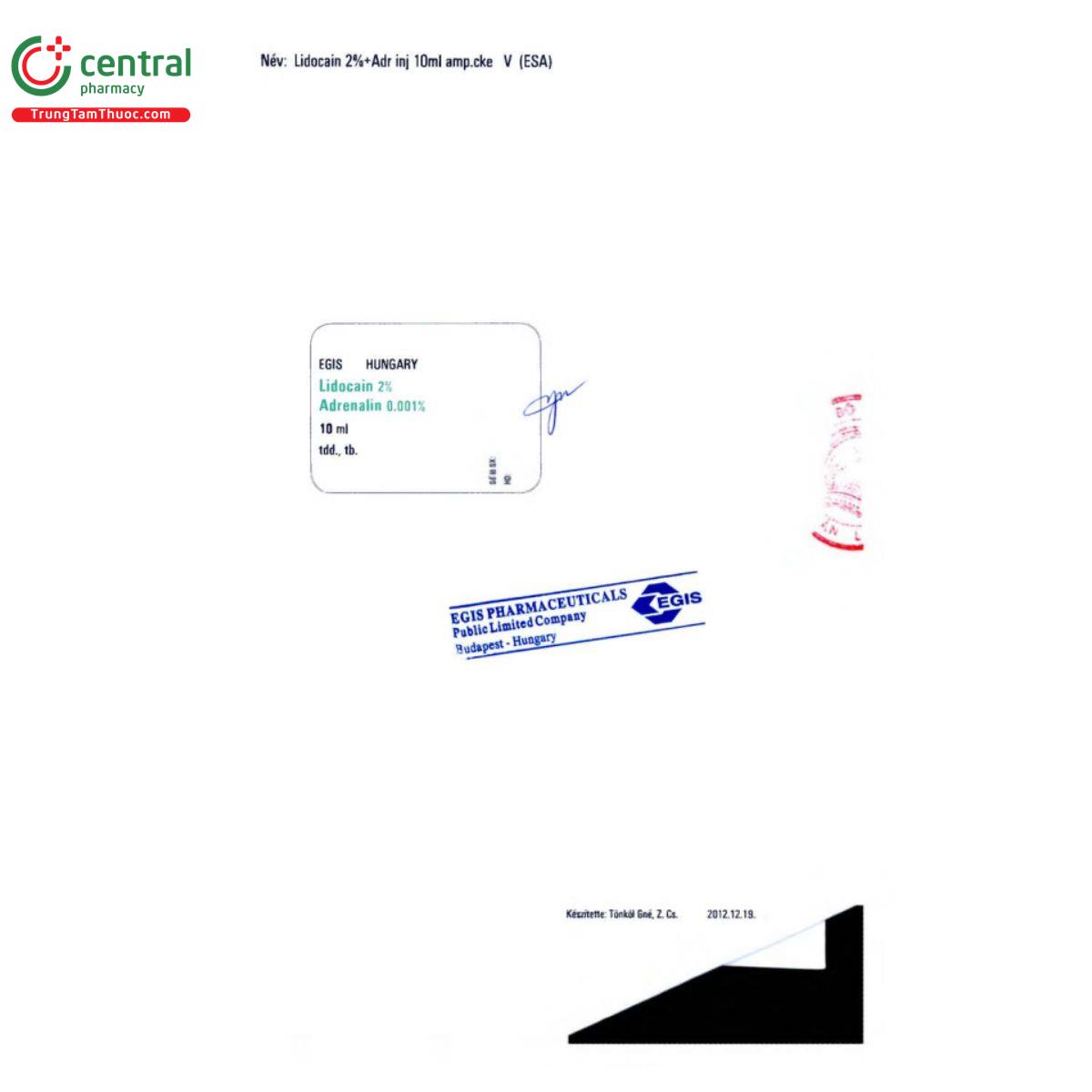 lidocain 2 adrenalin 0001 egis 4 I3026 lidocain 2 adrenalin 0001 egis 4 I3026