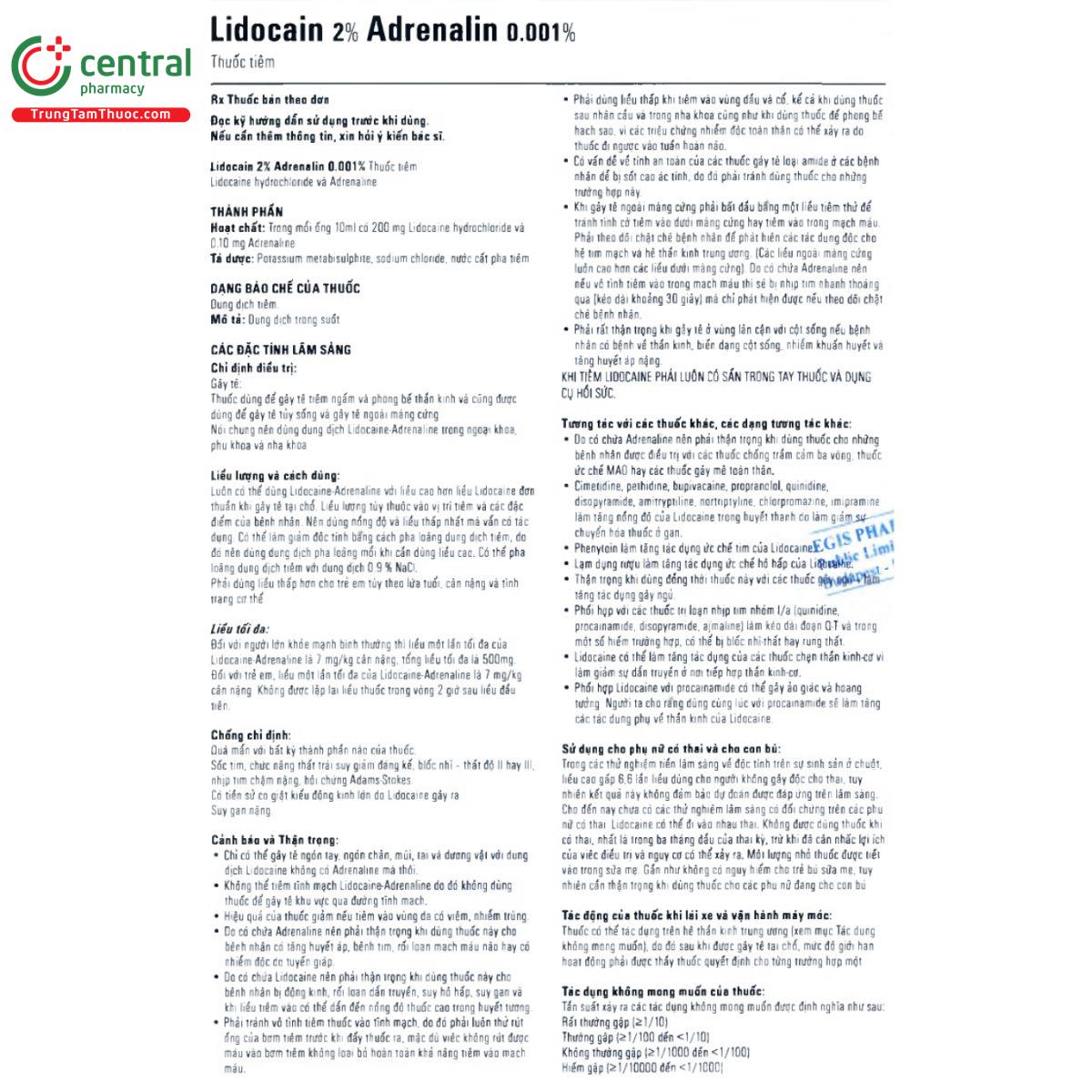 lidocain 2 adrenalin 0001 egis 5 K4104 lidocain 2 adrenalin 0001 egis 5 K4104