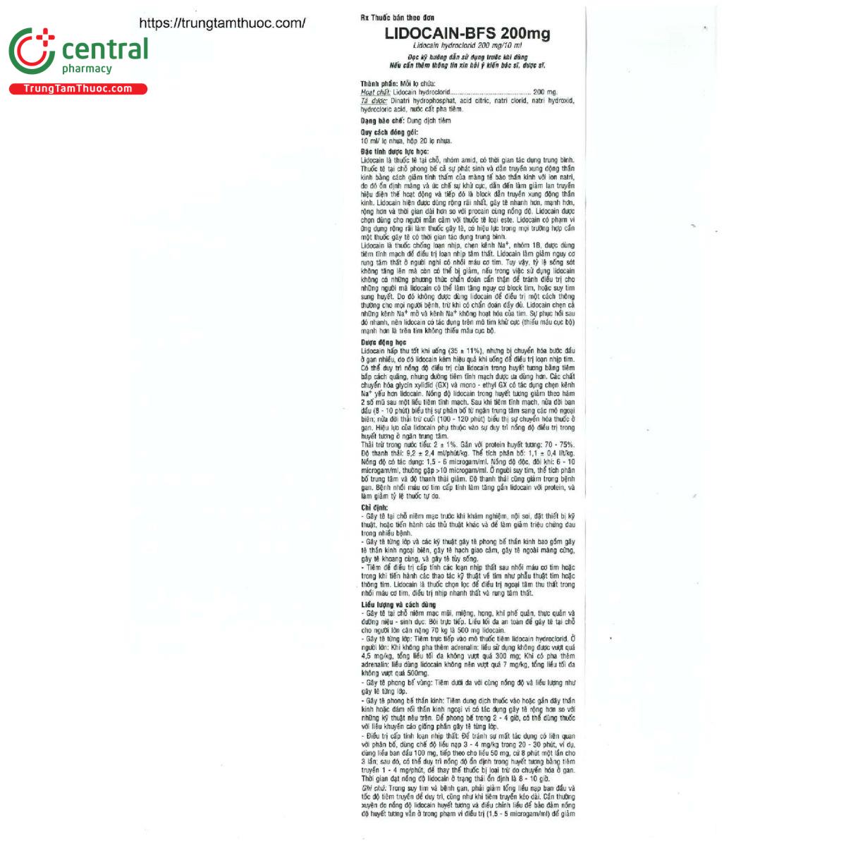 lidocain bfs 4 P6062 lidocain bfs 4 P6062