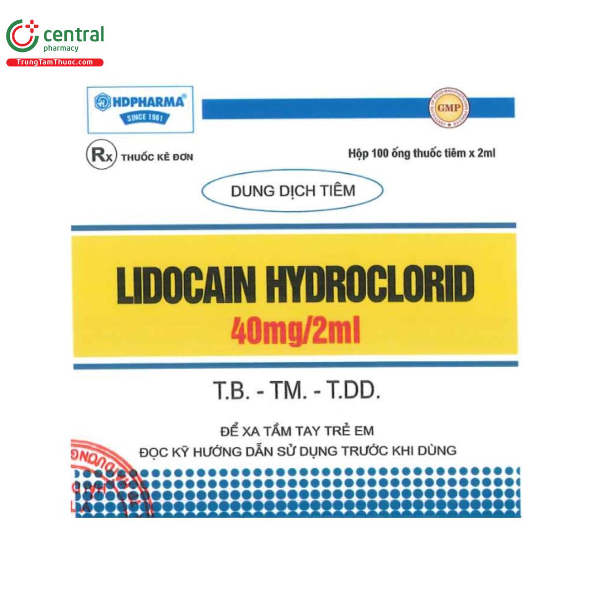lidocain hydroclorid 40mg 2ml hd pharma 1 P6672
