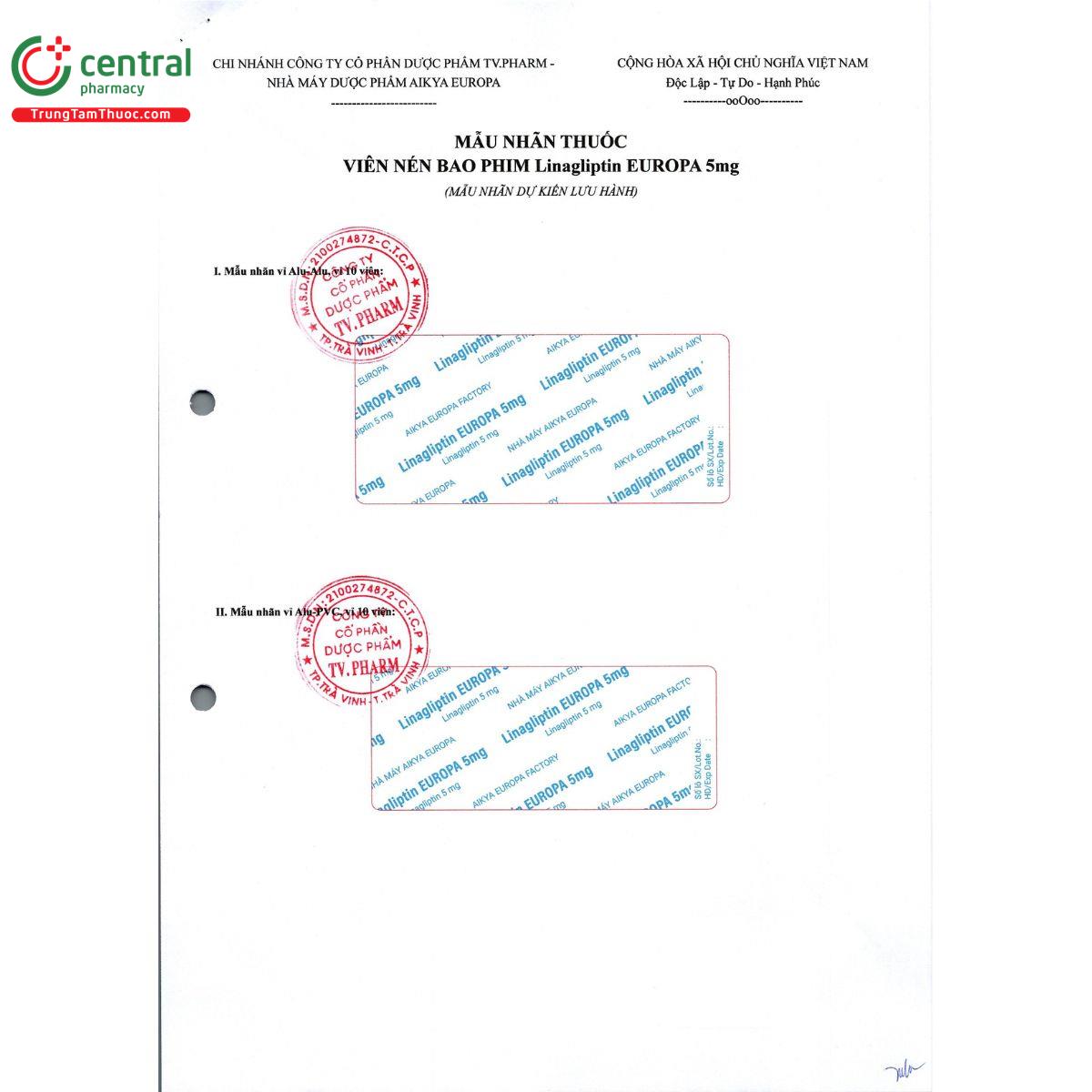 linagliptin europa 5mg 3 M5048