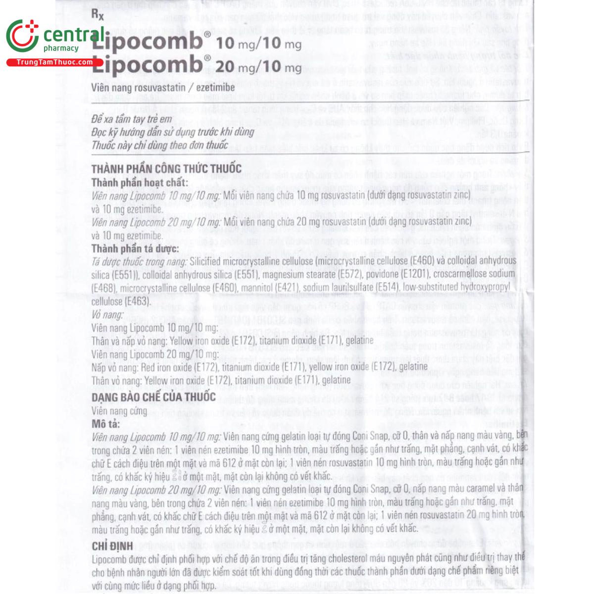lipocomb 20mg 10mg 8 M4084 lipocomb 20mg 10mg 8 M4084