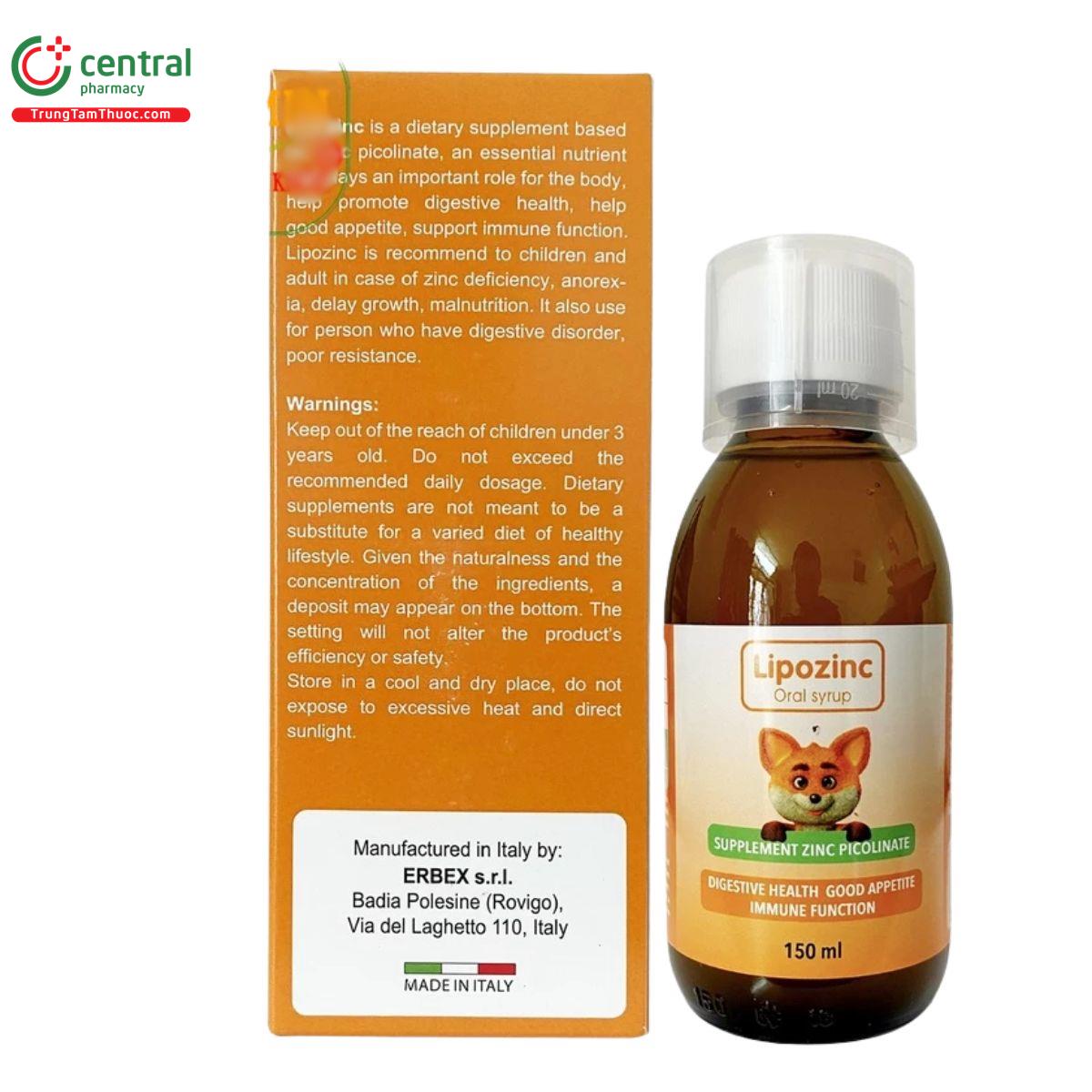 lipozinc oral syrup 7 I3860