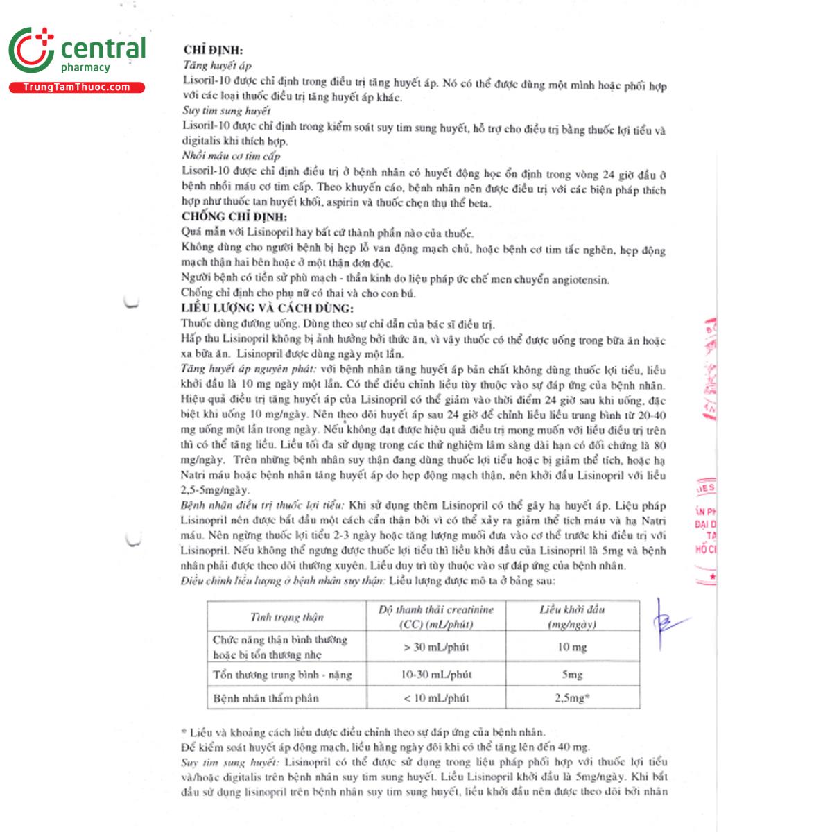 lisoril 10 5 V8534 lisoril 10 5 V8534