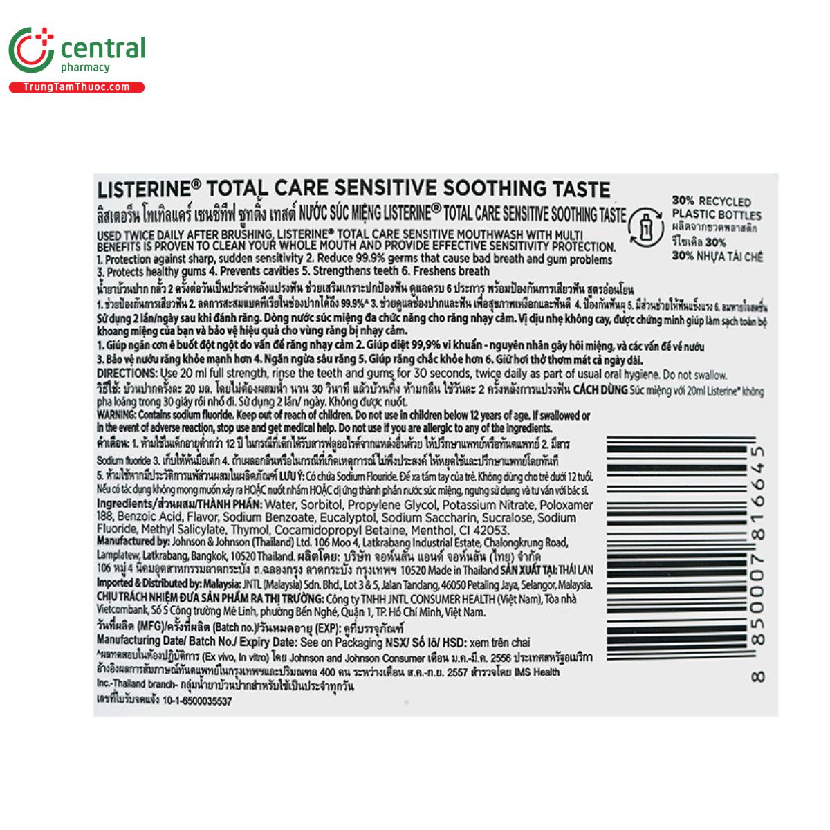 listerine total care sensitive 5 R7387