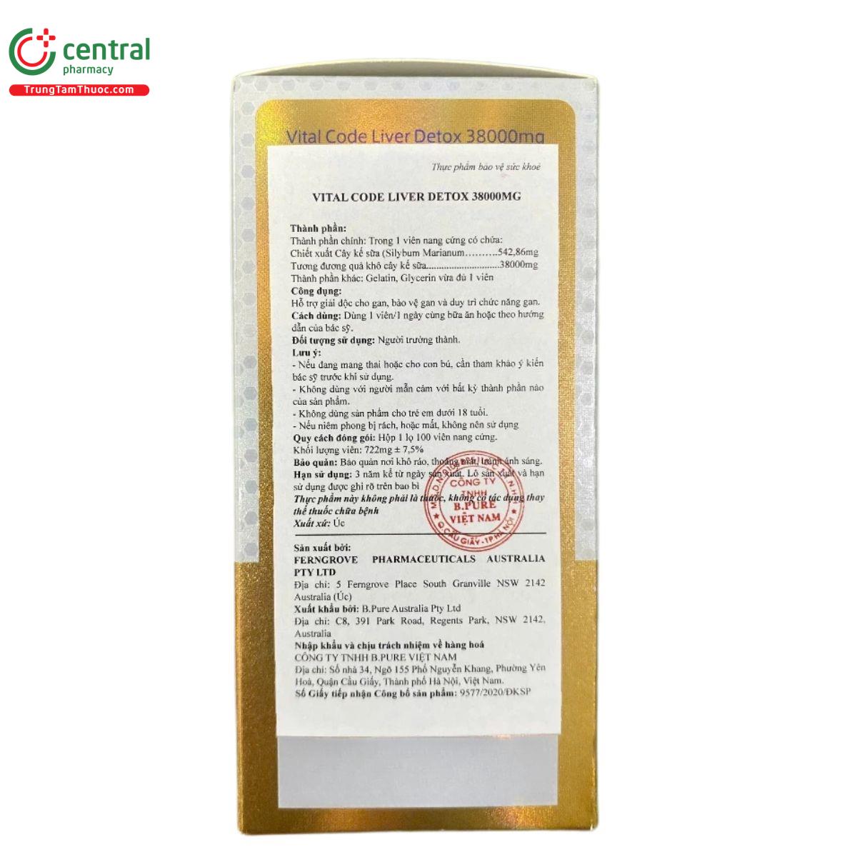 liver detox 38000mg vital code 6 O5872