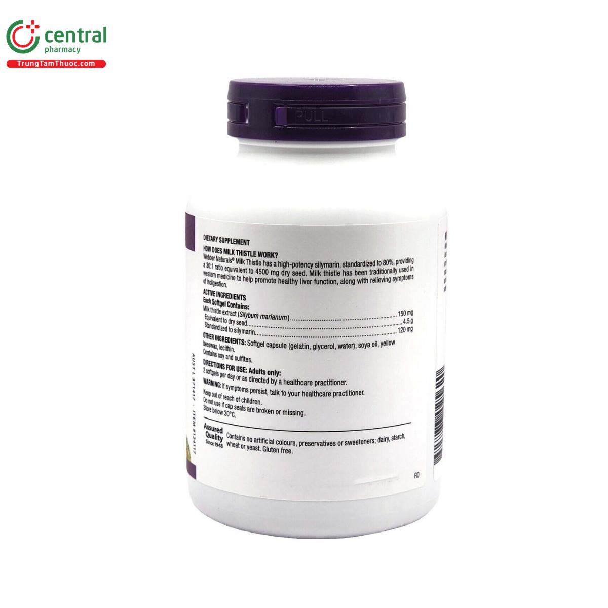 liver health milk thistle webber naturals 2 V8228