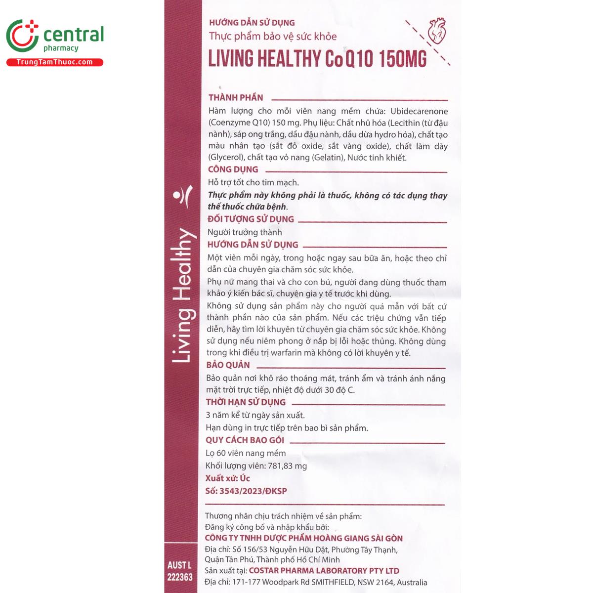 living healthy coq10 150mg 11 G2255