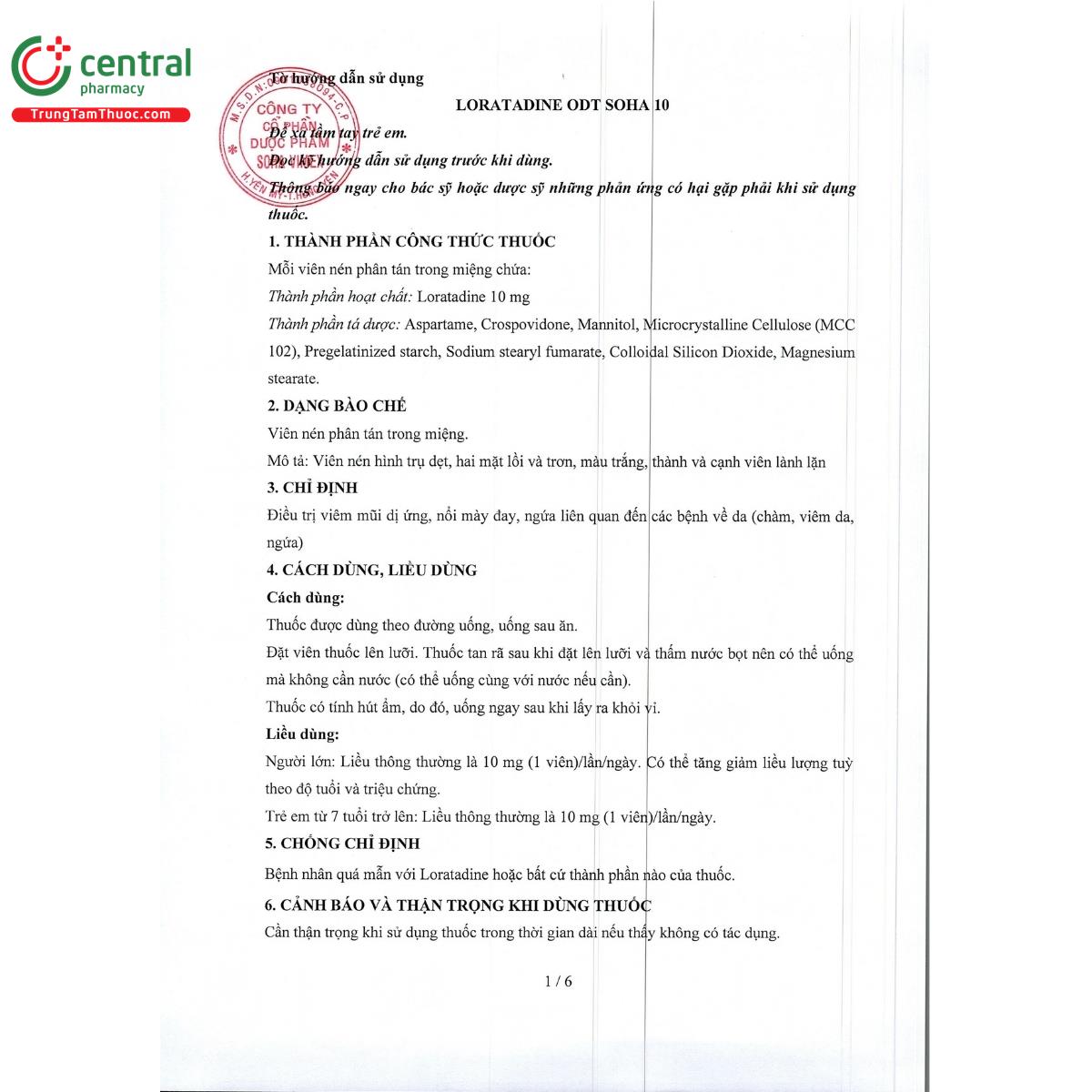 loratadine odt soha 10mg 8 D1435 loratadine odt soha 10mg 8 D1435