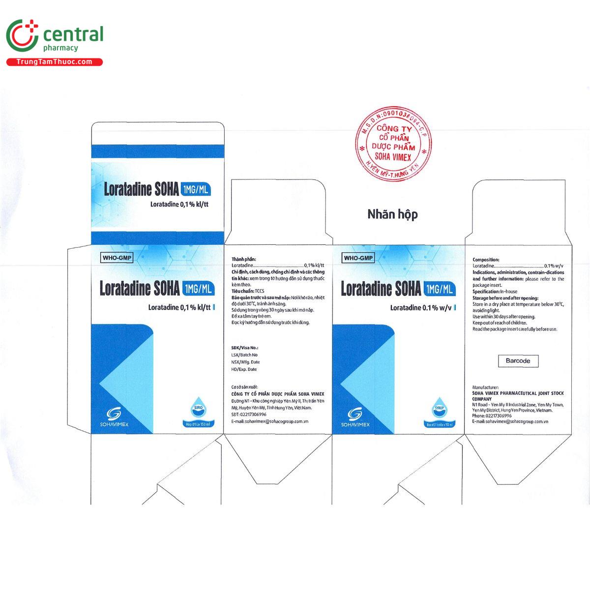 loratadine soha 1mg ml 4 C1543