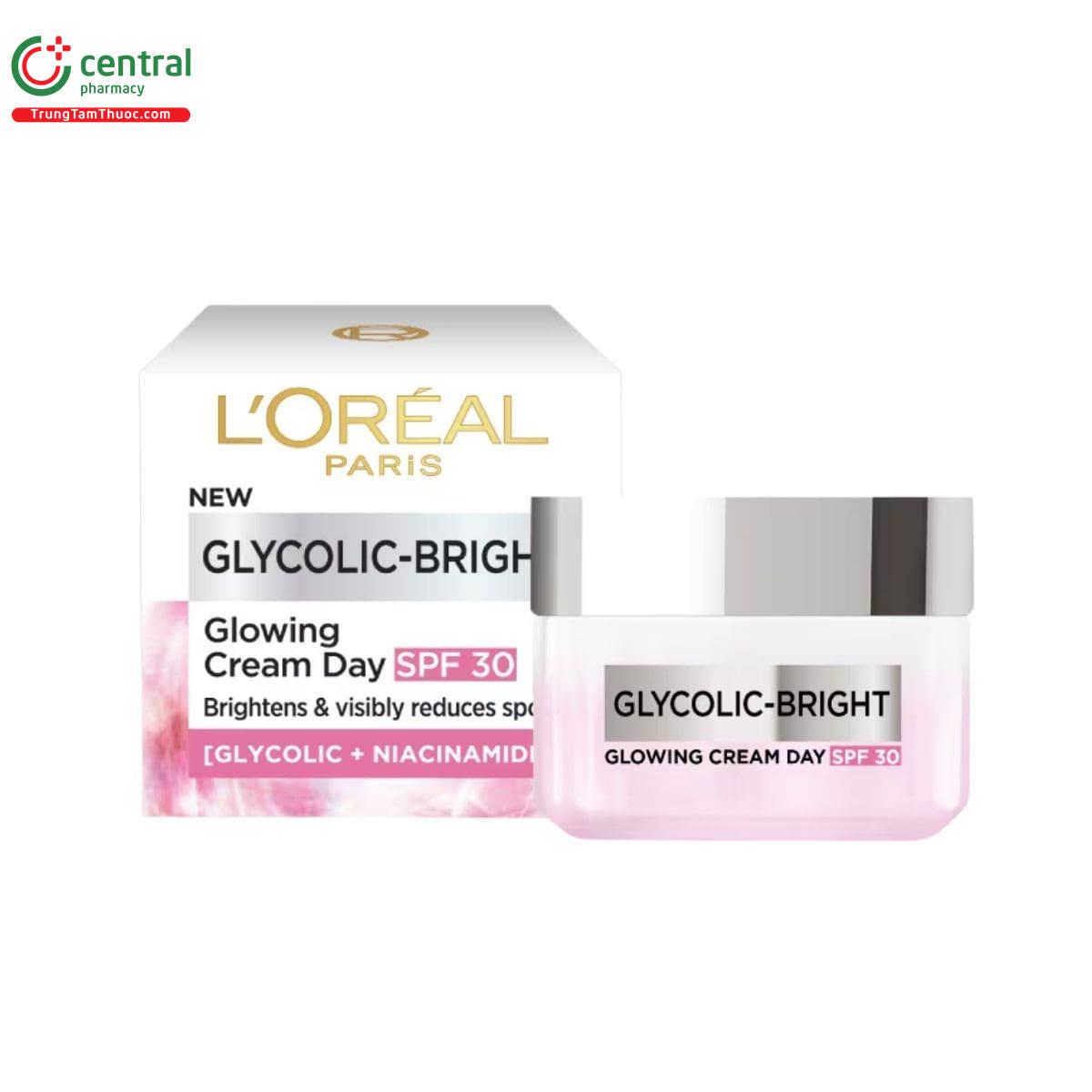 loreal glycolic bright glowing cream day 3 N5352